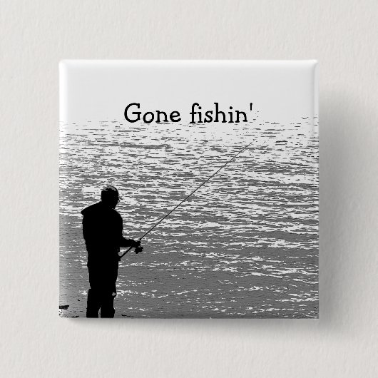 魚釣りアットレイク 缶バッジ (正面)