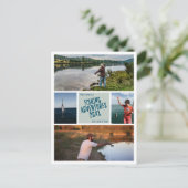 魚釣りアドベンチャー写真ポストカードの作成 ポストカード (スタンド正面)