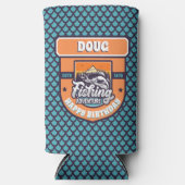 魚釣りアドベンチャー誕生日 スリム缶クーラー (正面)