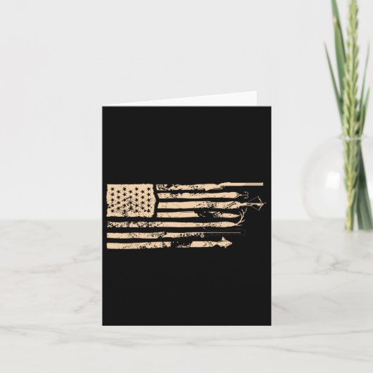 魚釣りアメリカンフラッグアメリカヴィンテージ魚釣りフィッシャーマ カード (正面)