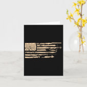 魚釣りアメリカンフラッグアメリカヴィンテージ魚釣りフィッシャーマ カード (黄色い花)