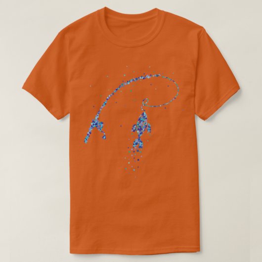 魚釣りアングラエンジェルフィッシャーギフト Tシャツ (デザイン正面)