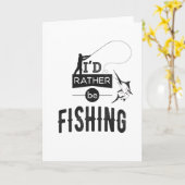 魚釣りアングラー魚釣りユーモアおもしろいことわざ カード (黄色い花)