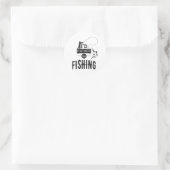 魚釣りアングラー魚釣りユーモアおもしろいことわざ ラウンドシール (バッグ)