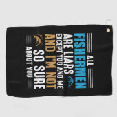 魚釣りアートオールフィッシャーマン ゴルフタオル (横)