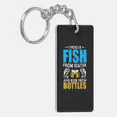 魚釣りアートI水から魚を救出 キーホルダー (正面左)