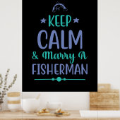 魚釣りア保ートは穏やかで漁師と結婚 ポスター (キッチン)