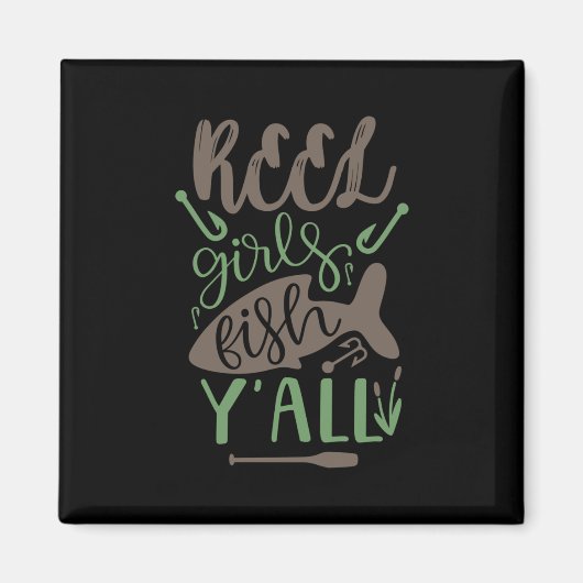 魚釣りア実在ートガールズフィッシュオール マグネット (正面)