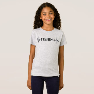 魚釣りイズライフクールリングデザイン Tシャツ