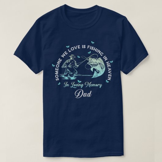 魚釣りイン天国パパ魚釣りメモリアル Tシャツ (デザイン正面)