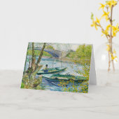 魚釣りイン春バイビンセント・ヴァン・ゴッホ カード (黄色い花)