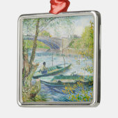 魚釣りイン春バイビンセント・ヴァン・ゴッホ メタルオーナメント (左)