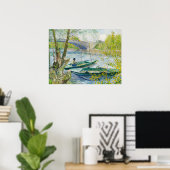 魚釣りイン春ビンセントヴァンゴッホ ポスター (ホームオフィス)