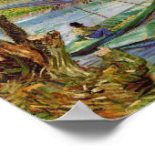 魚釣りイン春ヴァンゴッホファインアート ポスター (角)