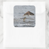 魚釣りオスプレイ&キャッチ3 Wildlife写真 スクエアシール (バッグ)