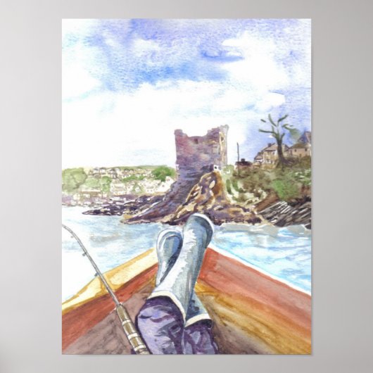 魚釣りオフPolluanポスター ポスター (正面)