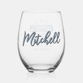 魚釣りカスタムは幸福のおもしろい魚釣り ステムなしワイングラス (裏面)