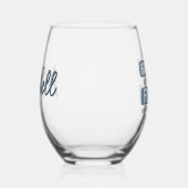 魚釣りカスタムは幸福のおもしろい魚釣り ステムなしワイングラス (右)