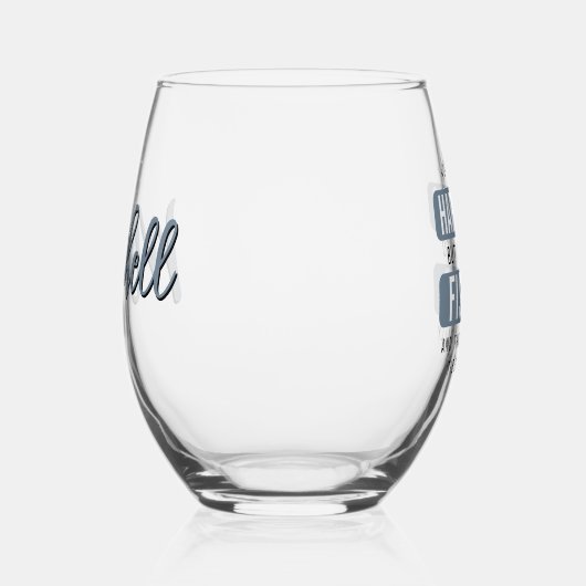 魚釣りカスタムは幸福のおもしろい魚釣り ステムなしワイングラス (右)