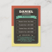 魚釣りカスタムトレーディングカード、フィッシャーマンカードギフト コーリングカード (裏面)