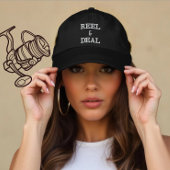 魚釣りカスタムリールとエンジェルギフトのための釣り 刺繍入りキャップ