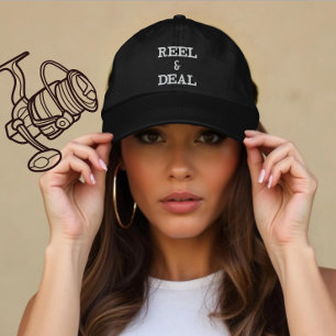 魚釣りカスタムリールとエンジェルギフトのための釣り 刺繍入りキャップ