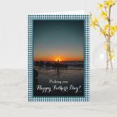 魚釣りカスタム写真父の日 カード (黄色い花)