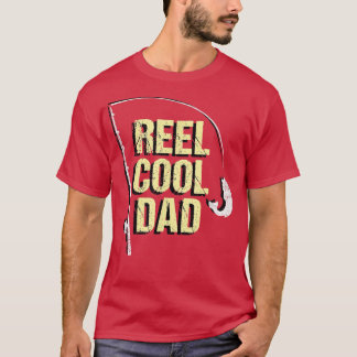 魚釣りカッコいいパパおもしろいファーザーズデイギフト Tシャツ