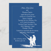 魚釣りカップル結婚式招待状カスタマイズ: 招待状 (正面/裏面)