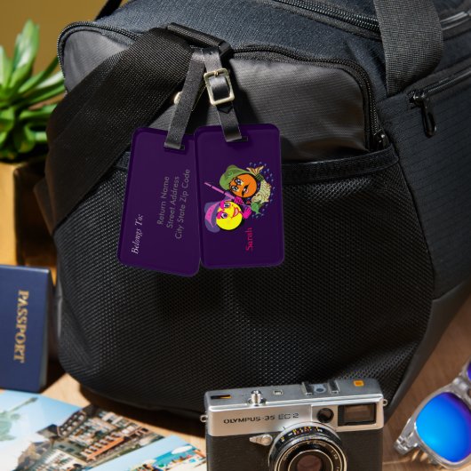 魚釣りカップル ラゲッジタグ (正面&裏面)