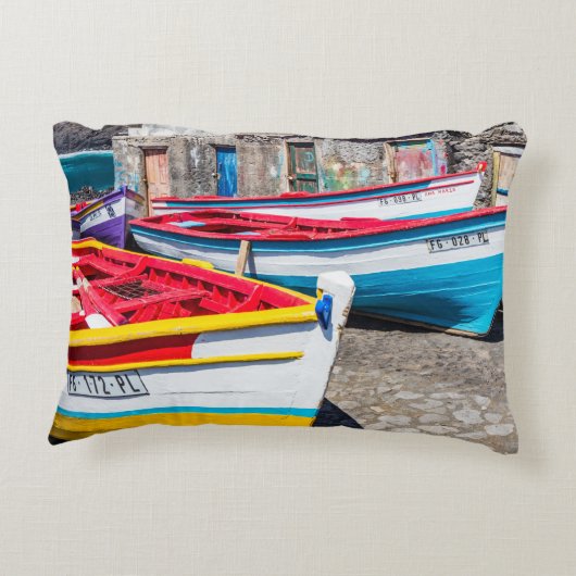 魚釣りカラフルボーツケープヴェルデ アクセントクッション (裏面)