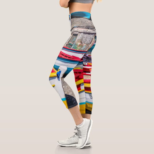 魚釣りカラフルボーツケープヴェルデ カプリレギンス (左)