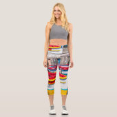 魚釣りカラフルボーツケープヴェルデ カプリレギンス (正面)