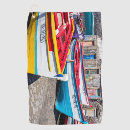 魚釣りカラフルボーツケープヴェルデ ゴルフタオル