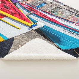 魚釣りカラフルボーツケープヴェルデ シェルパブランケット