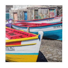 魚釣りカラフルボーツケープヴェルデ タイル