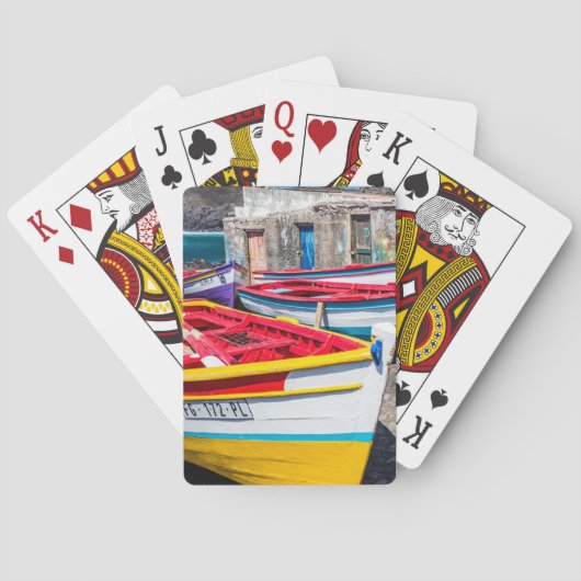 魚釣りカラフルボーツケープヴェルデ トランプ (裏面)