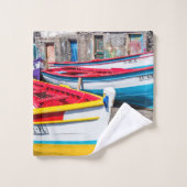 魚釣りカラフルボーツケープヴェルデ バスタオルセット (ウォッシュタオル)