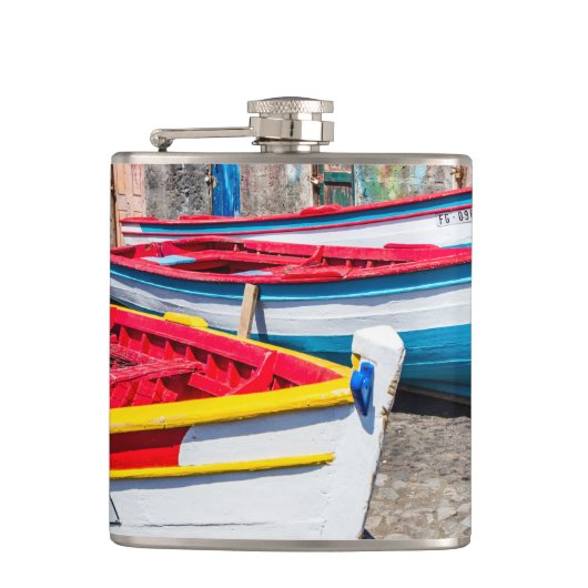 魚釣りカラフルボーツケープヴェルデ フラスク (正面)