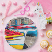 魚釣りカラフルボーツケープヴェルデ ペーパープレート (パーティー)