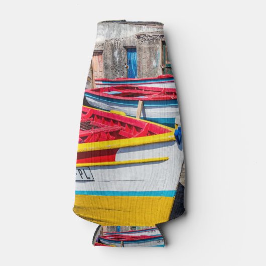 魚釣りカラフルボーツケープヴェルデ ボトルクーラー (正面)