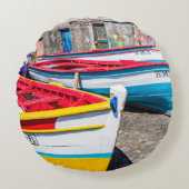 魚釣りカラフルボーツケープヴェルデ ラウンドクッション (正面)