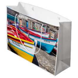 魚釣りカラフルボーツケープヴェルデ ラージペーパーバッグ