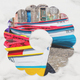 魚釣りカラフルボーツケープヴェルデ ワイングラスタグ