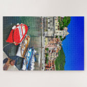 魚釣りカラフルボーツシンクテレイタリアトラベル ジグソーパズル (横)