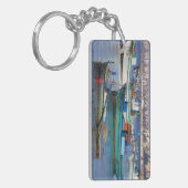 魚釣りカラフル船 キーホルダー (正面左)