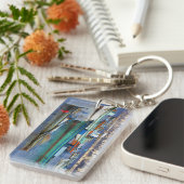 魚釣りカラフル船 キーホルダー (正面右)