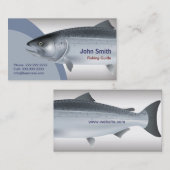 魚釣りガイドのサービス業カード 名刺 (正面/裏面)