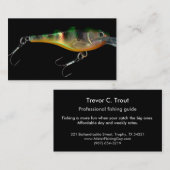 魚釣りガイドの名刺の餌の店の魅惑の写真 名刺 (正面/裏面)