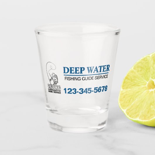 魚釣りガイドサービス ショットグラス (正面)